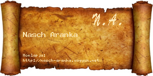 Nasch Aranka névjegykártya